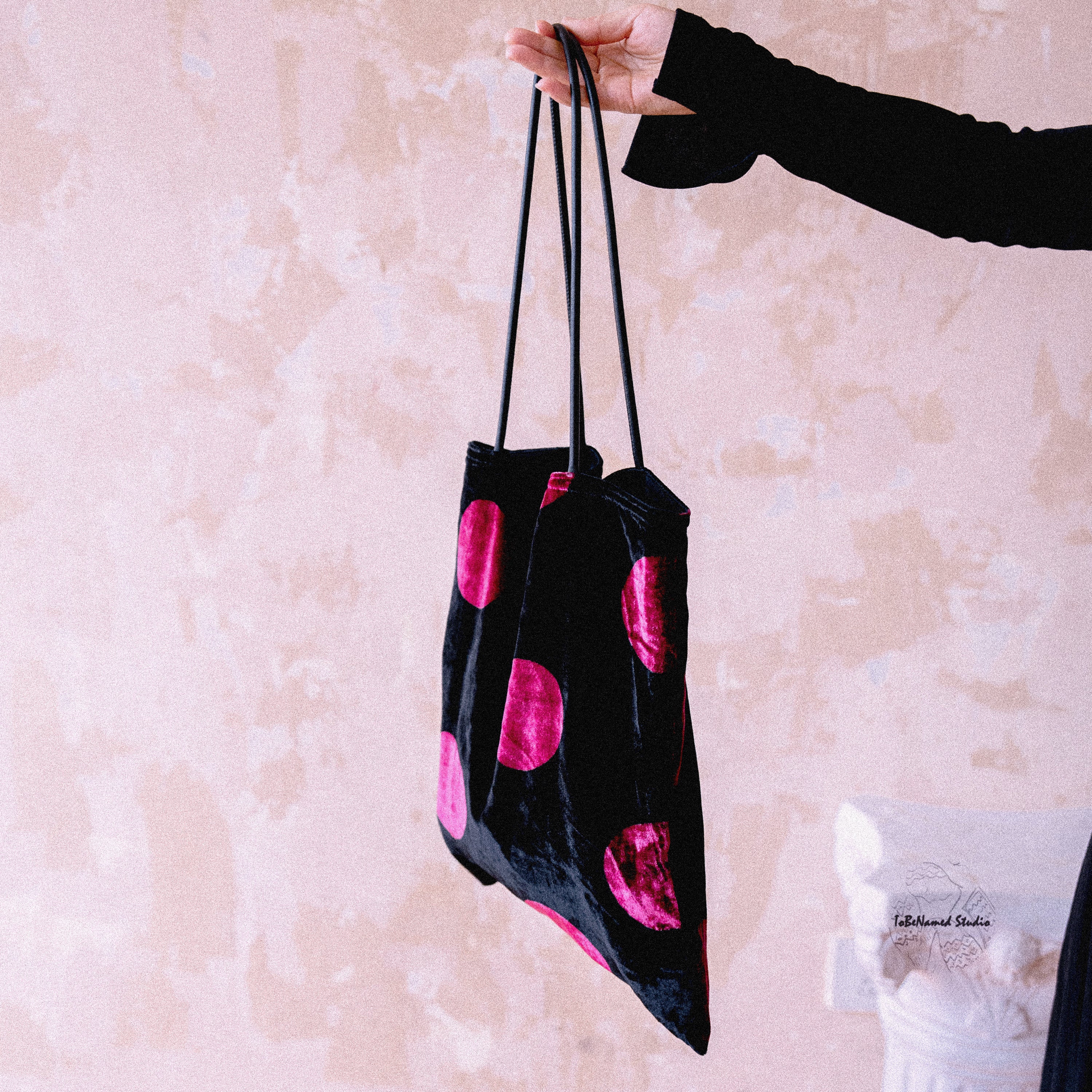 ELSA'S PINK Silk Velvet Tote Bag