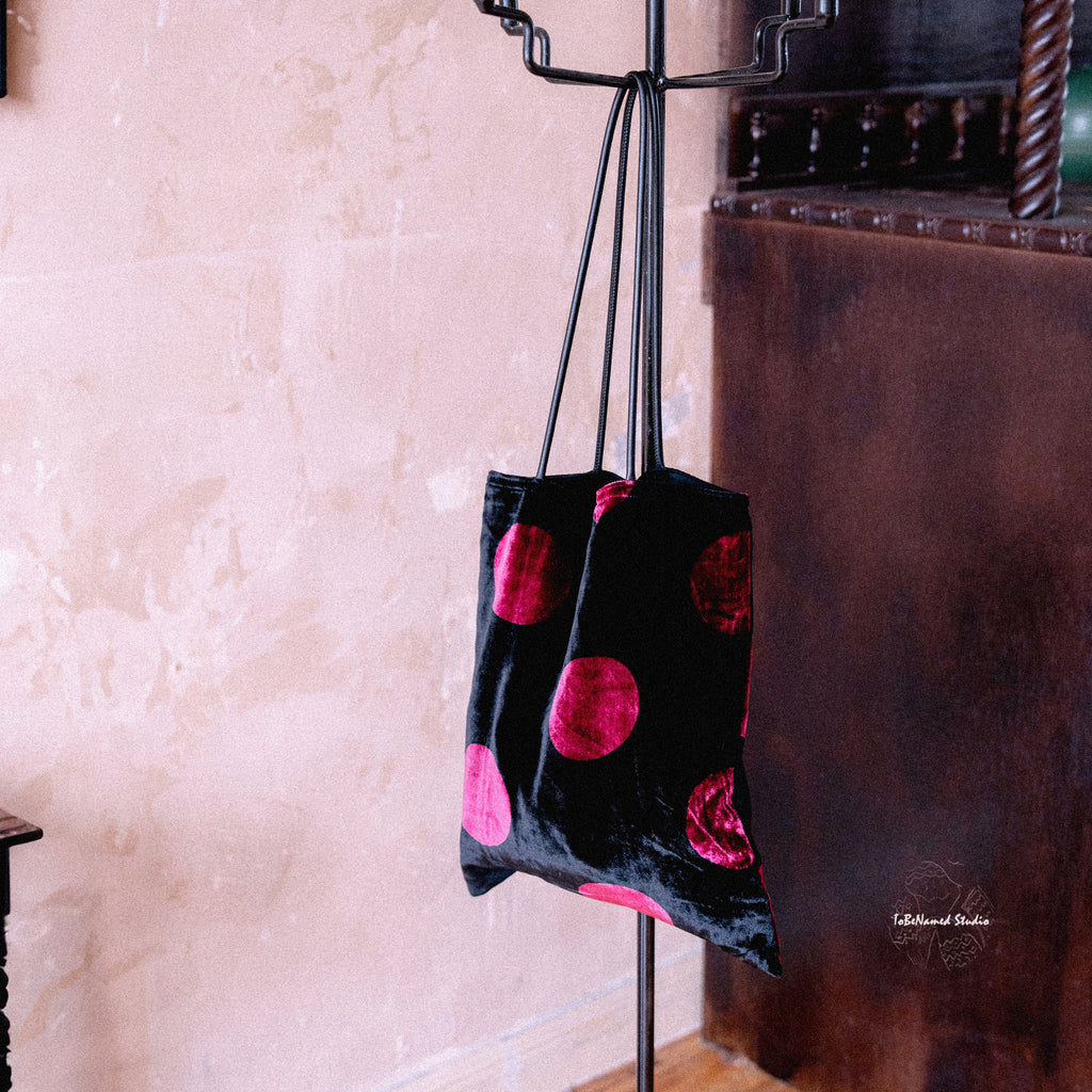 ELSA'S PINK Silk Velvet Tote Bag