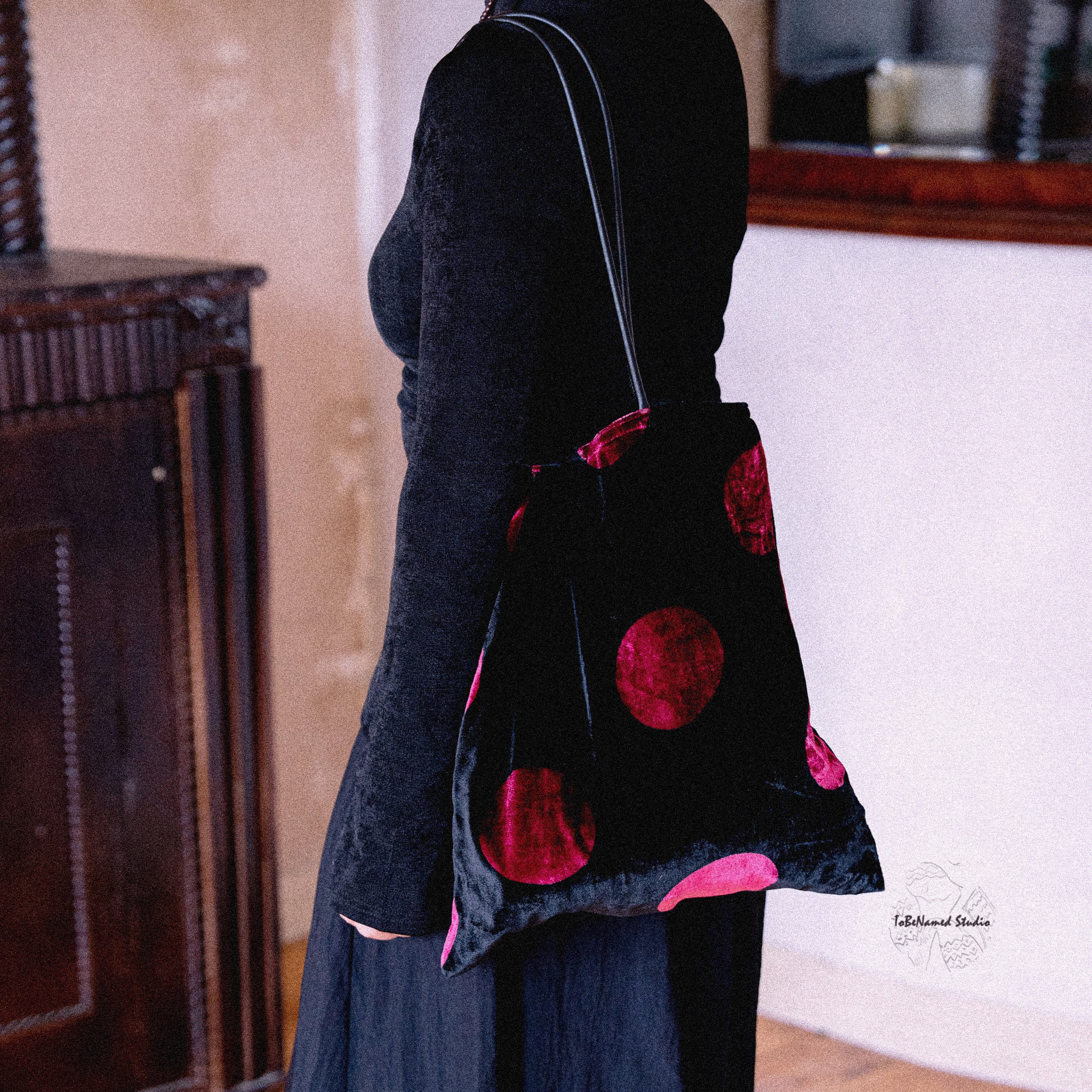 ELSA'S PINK Silk Velvet Tote Bag