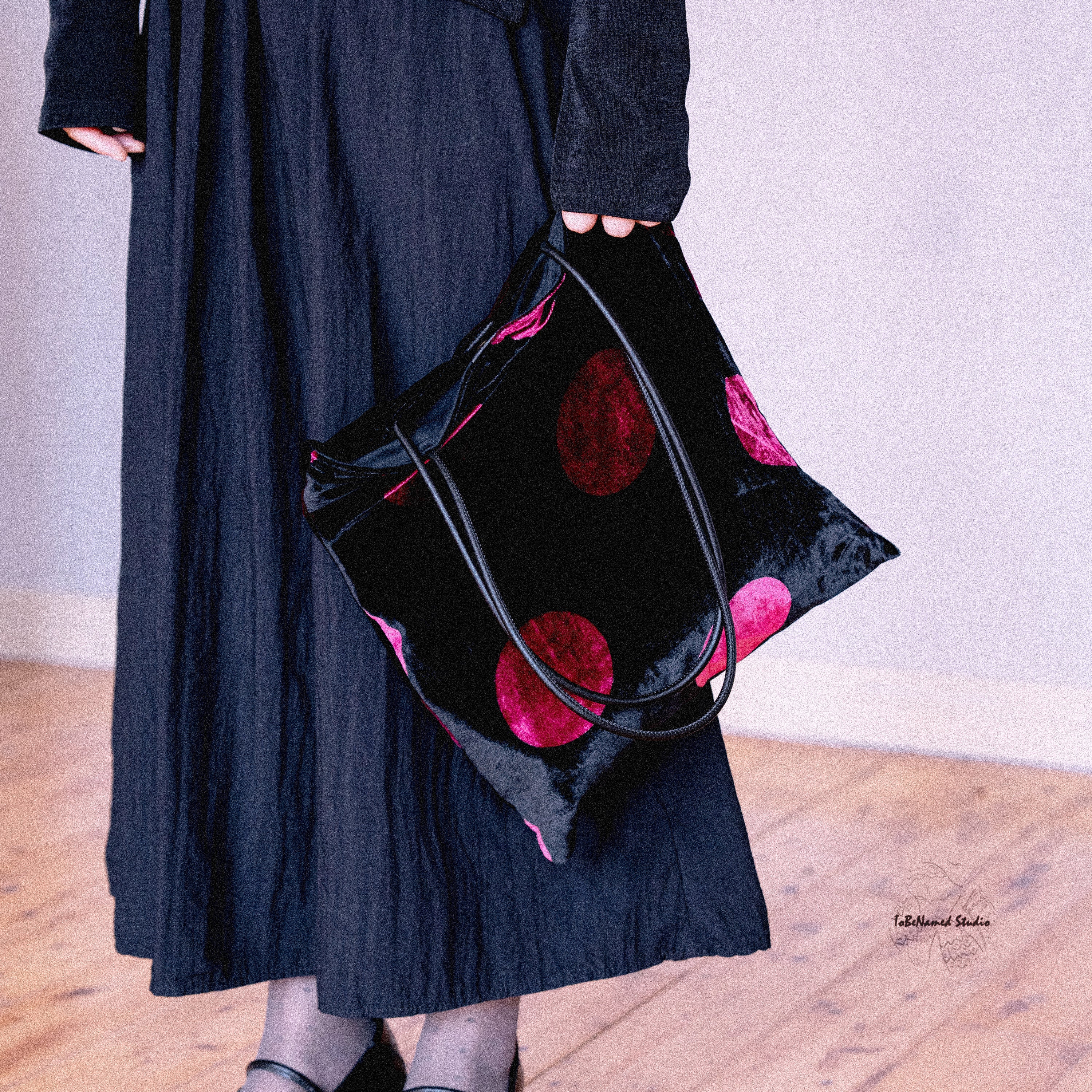 ELSA'S PINK Silk Velvet Tote Bag