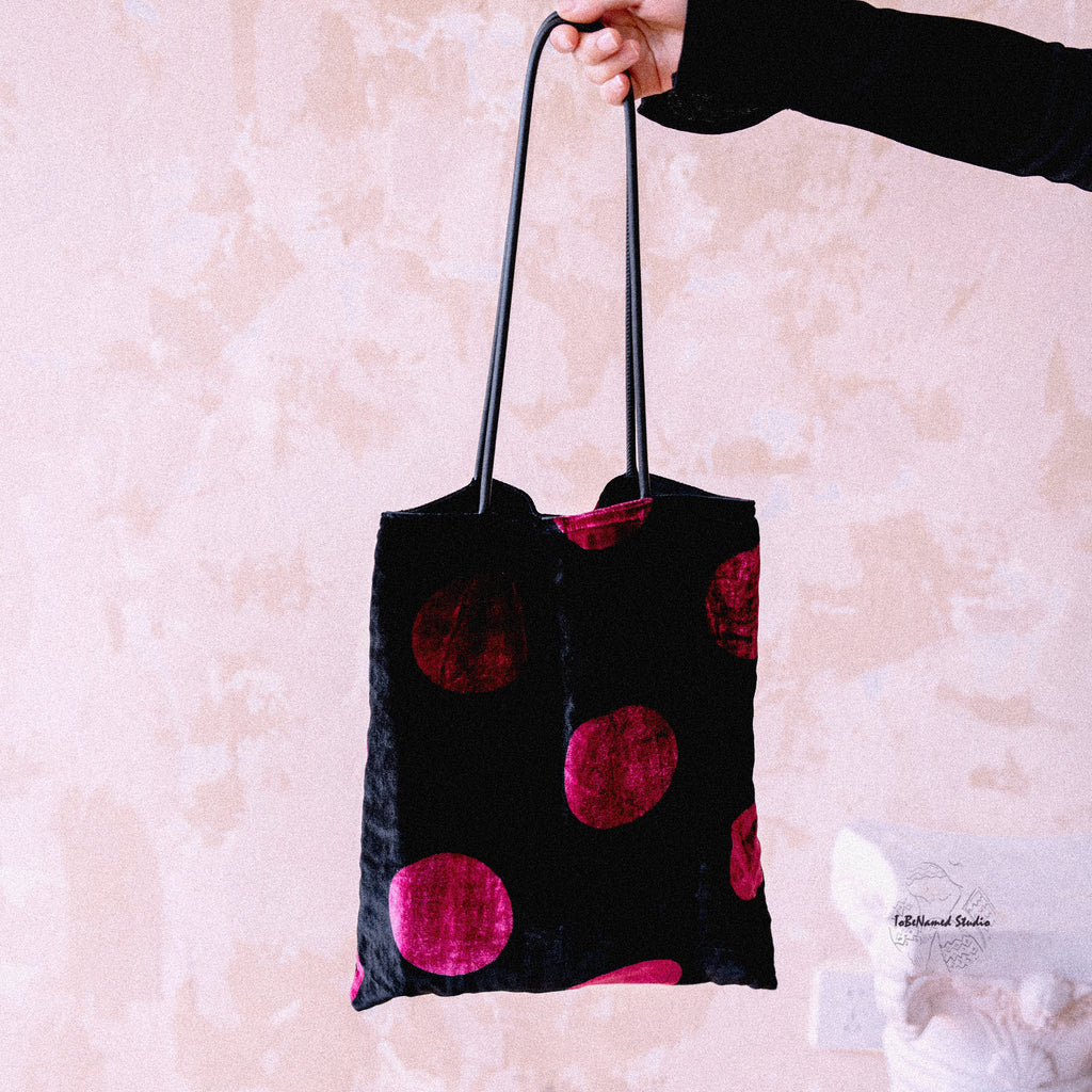 ELSA'S PINK Silk Velvet Tote Bag